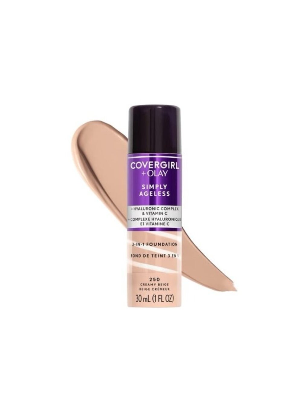COVERGIRL & Olay Simply Ageless 3-in-1 Liquid Foundation, Matte Finish, Hyaluron